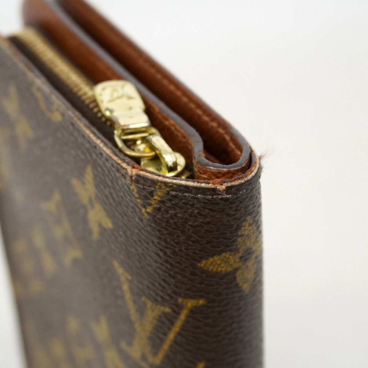 Louis Vuitton Wallet Monogram Porte Papier Zip Brown — view 7