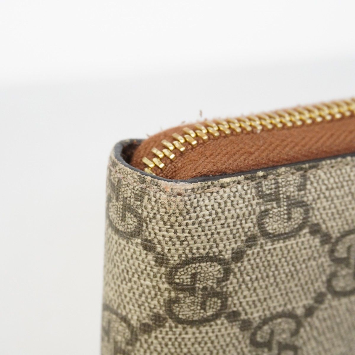 Gucci Wallet GG Supreme Brown Gold — view 6