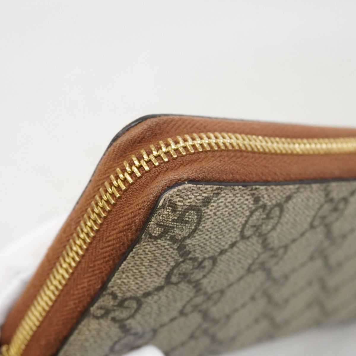 Gucci Wallet GG Supreme Brown Gold — view 7