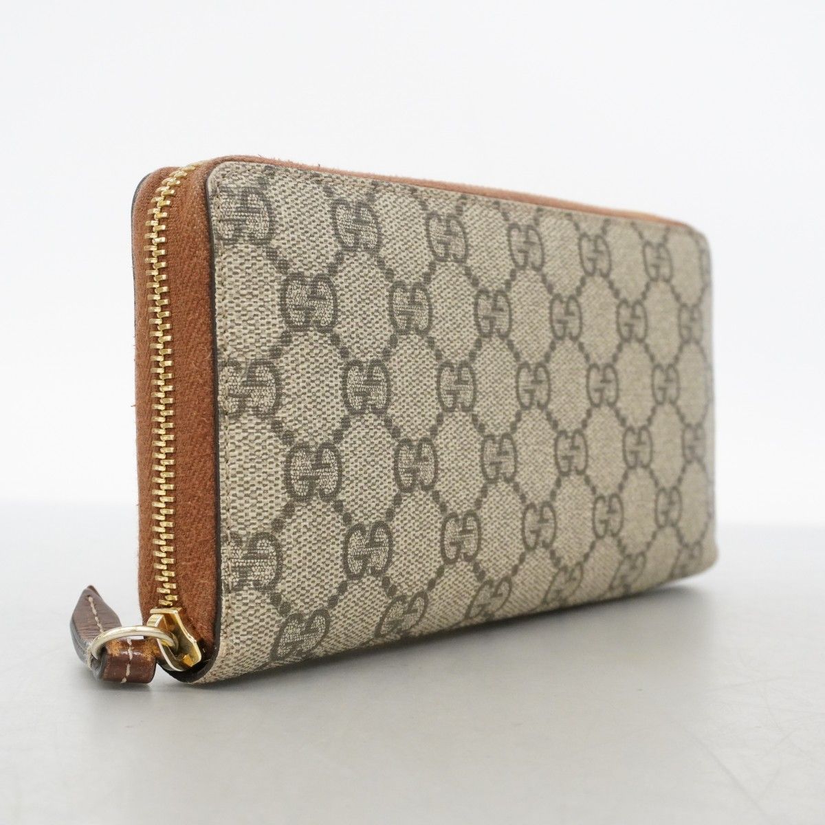 Gucci Wallet GG Supreme Brown Gold — view 2