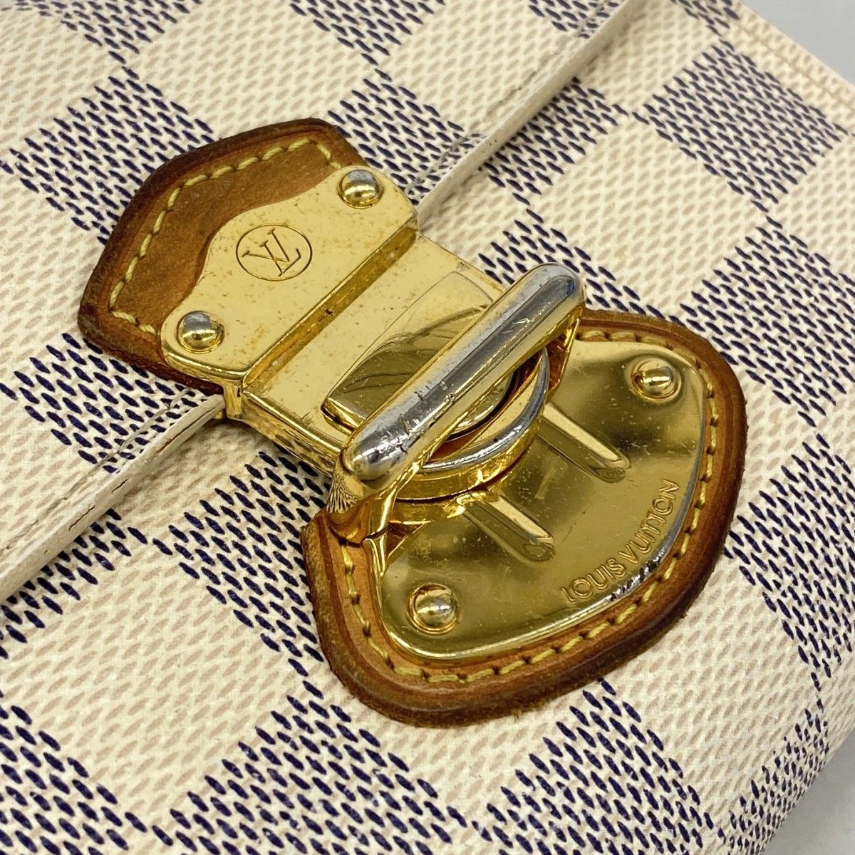 Louis Vuitton Trifold Wallet Damier Azur Portefeuille Koala White — view 8