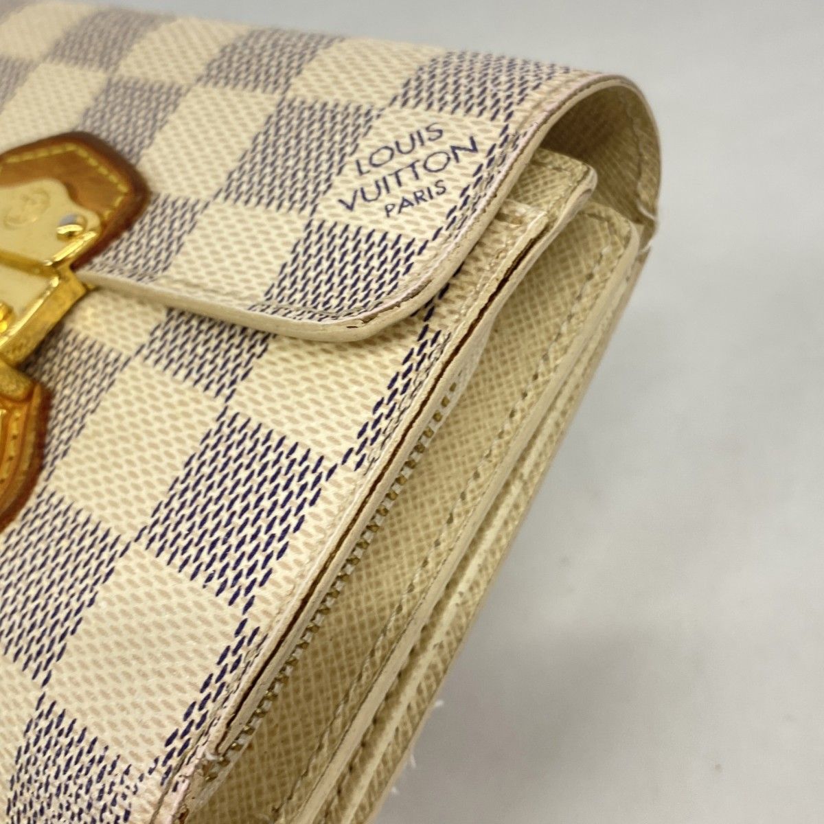 Louis Vuitton Trifold Wallet Damier Azur Portefeuille Koala White — view 6
