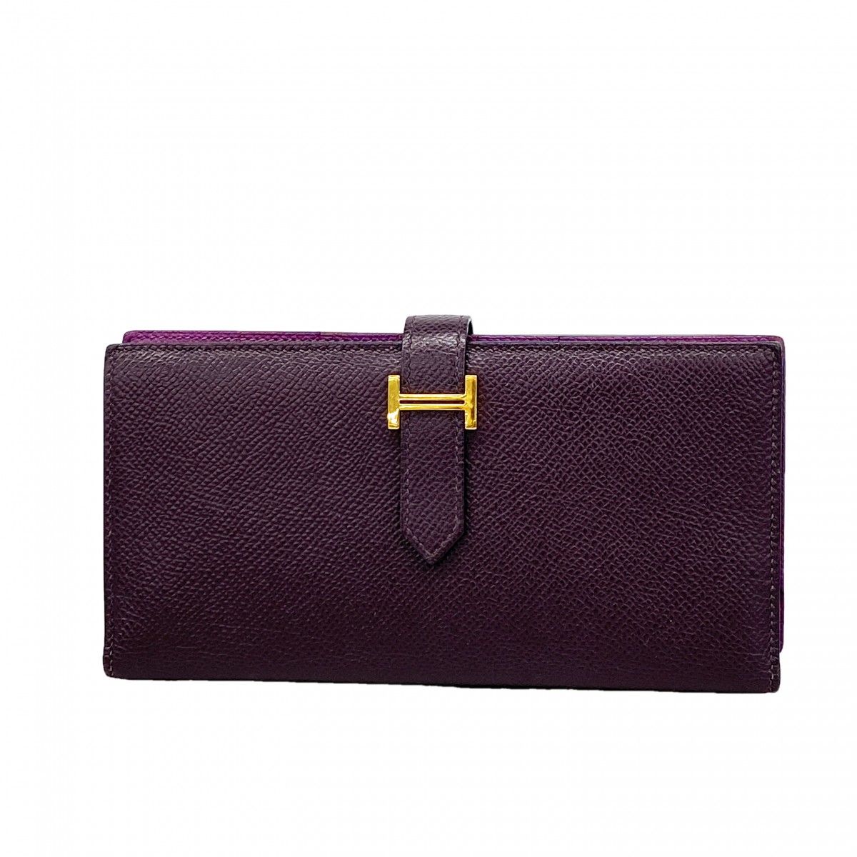 Hermes Wallet Bearn Souffle Verso Veau Epsom Leysin Anemone Gold