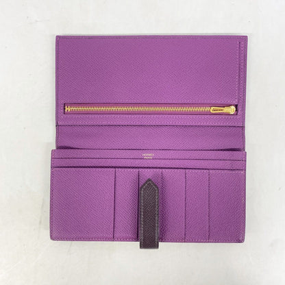 Hermes Wallet Bearn Souffle Verso Veau Epsom Leysin Anemone Gold — view 3