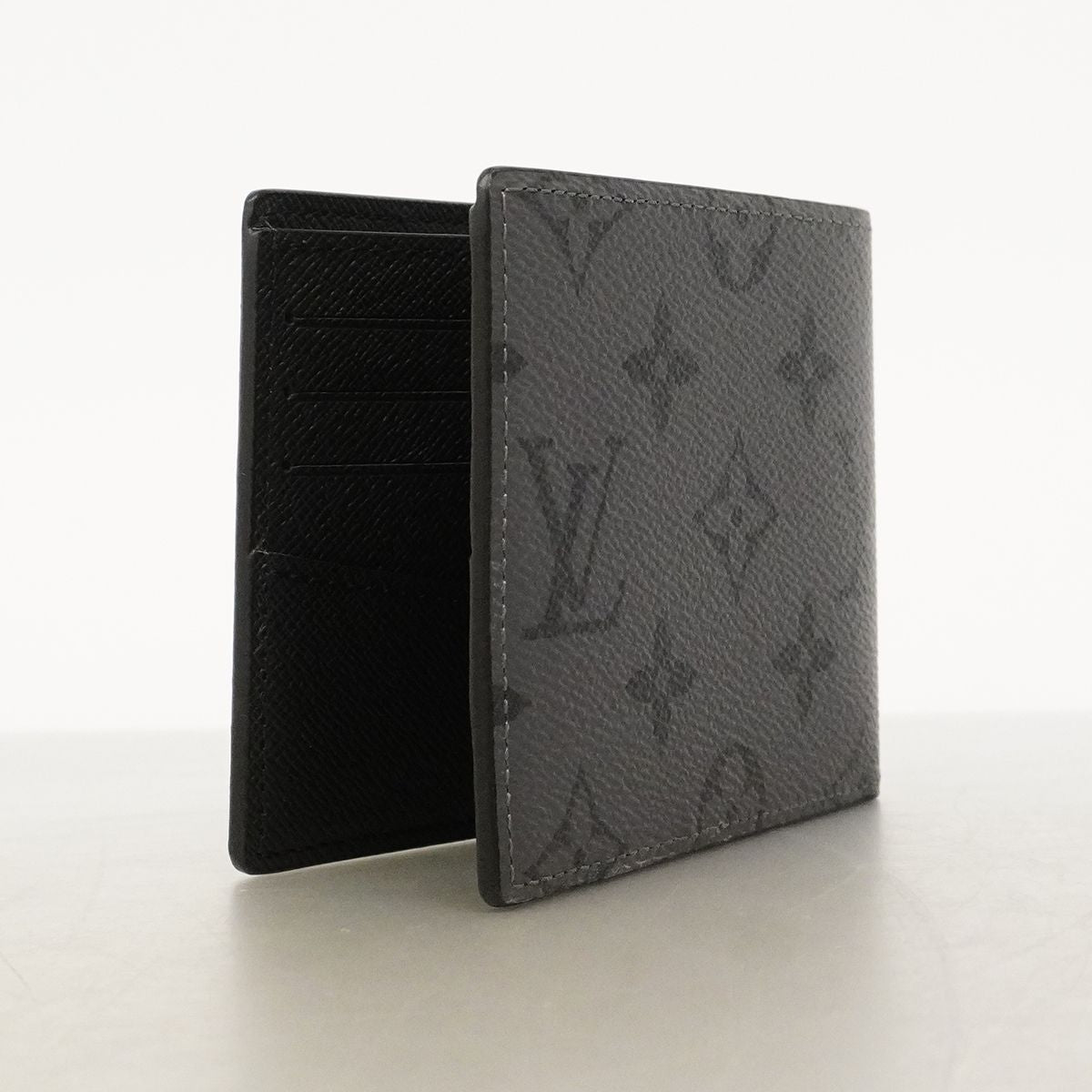 Louis Vuitton Wallet Monogram Eclipse Reverse Portefeuille Calf Black Gray — view 2