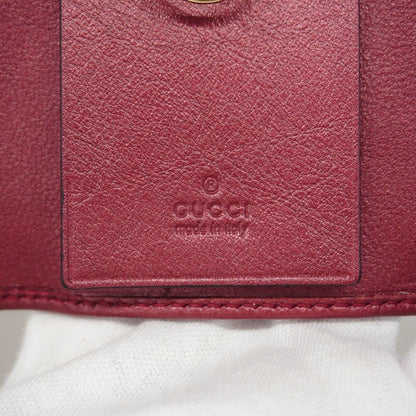 Gucci Key Case GG Canvas Brown Bordeaux Champagne Gold Key Holder — view 4