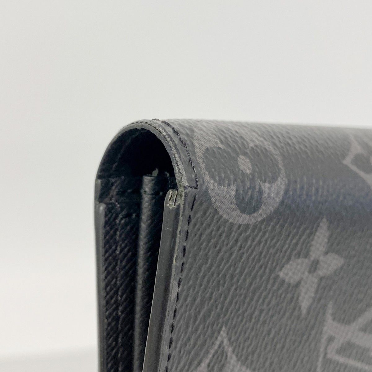 Louis Vuitton Wallet Monogram Eclipse Portefeuille Brazza Black — view 5