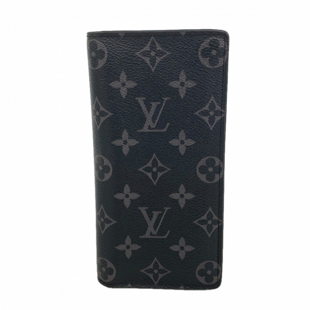 Louis Vuitton Wallet Monogram Eclipse Portefeuille Brazza Black