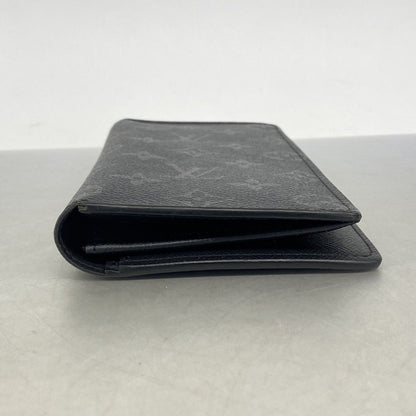 Louis Vuitton Wallet Monogram Eclipse Portefeuille Brazza Black — view 2