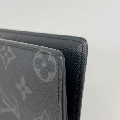 Louis Vuitton Wallet Monogram Eclipse Portefeuille Brazza Black — view 6