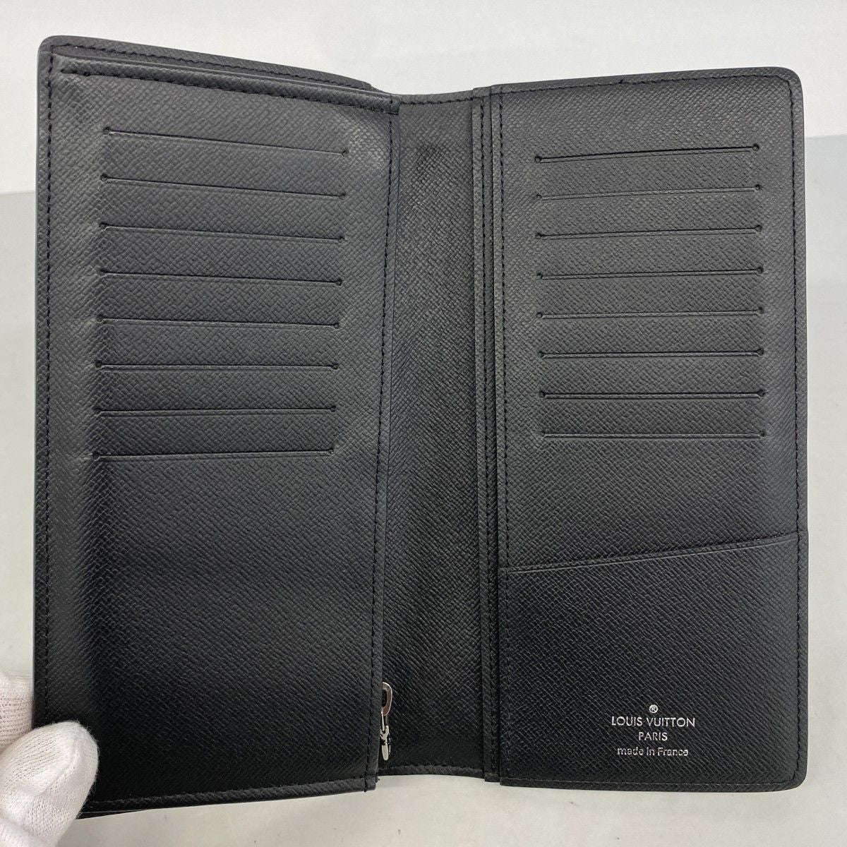 Louis Vuitton Wallet Monogram Eclipse Portefeuille Brazza Black — view 3