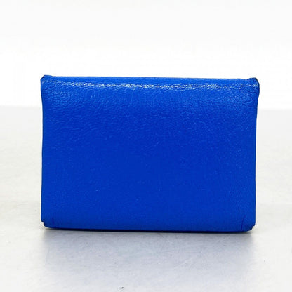 Hermes Card Case Calvi Duo Chevre Misor Blue Zelige Silver — view 7