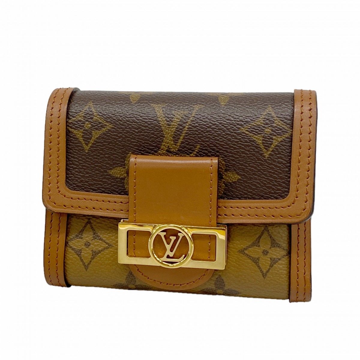 Louis Vuitton Trifold Wallet Monogram Reverse Portefeuille Dauphine Compact