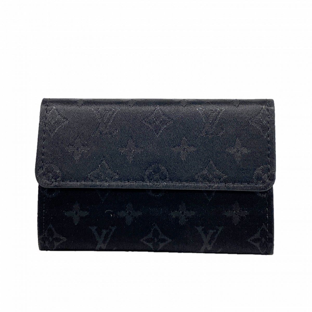 Louis Vuitton Coin Case Monogram Satin Porte-Monnaie Noir