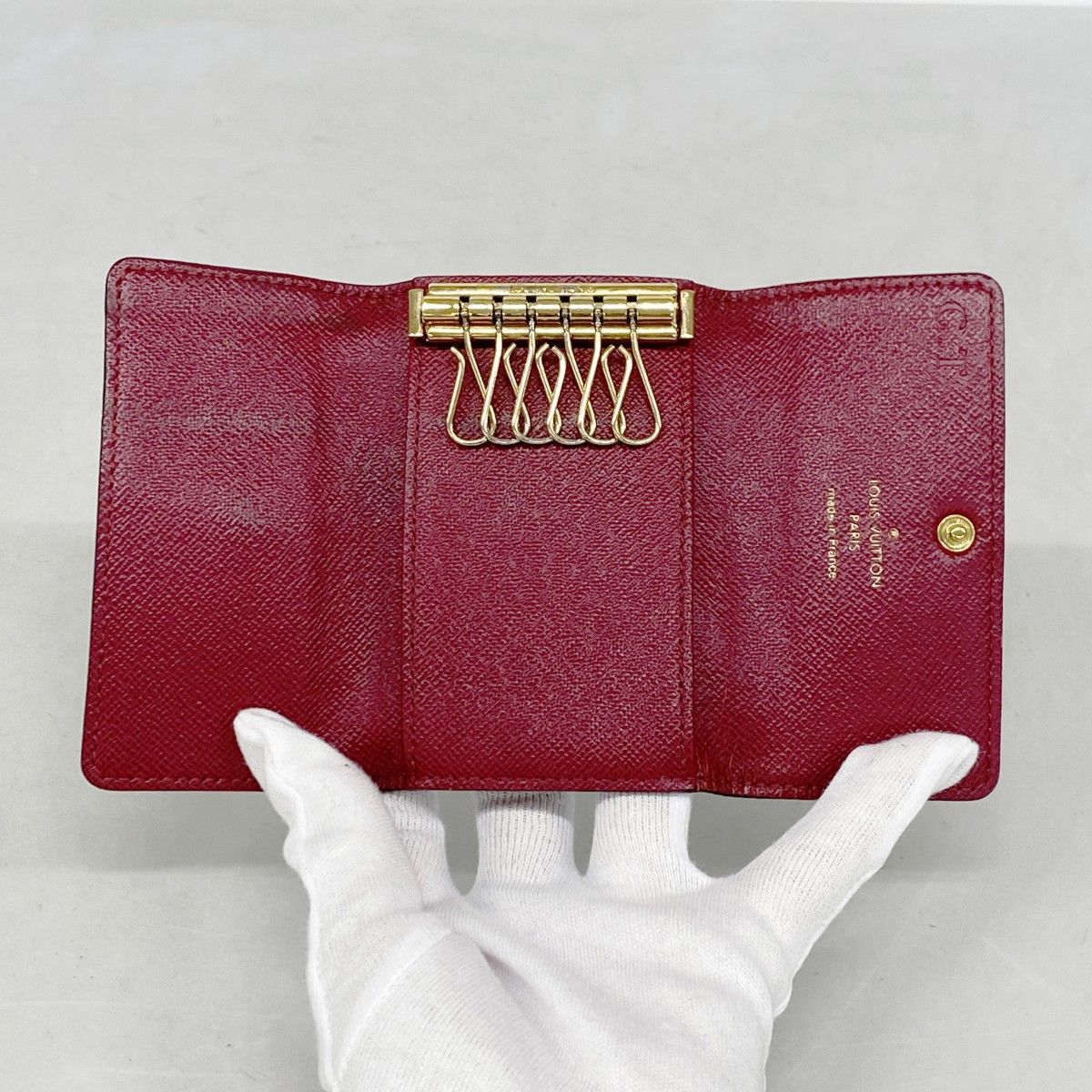 Louis Vuitton Key Case Monogram Multicles 6 Fuchsia Key Holder — view 3