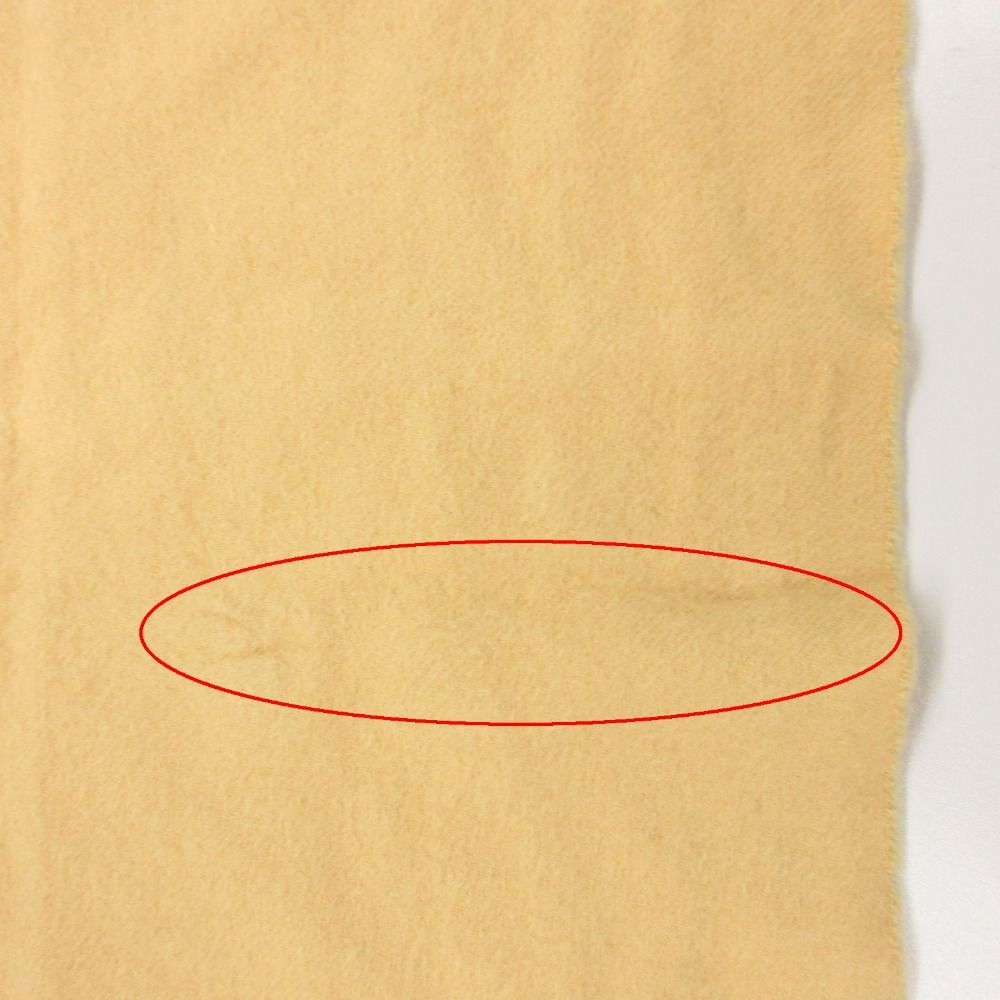 Hermes Scarf Logo Embroidery Fringe Yellow — view 7