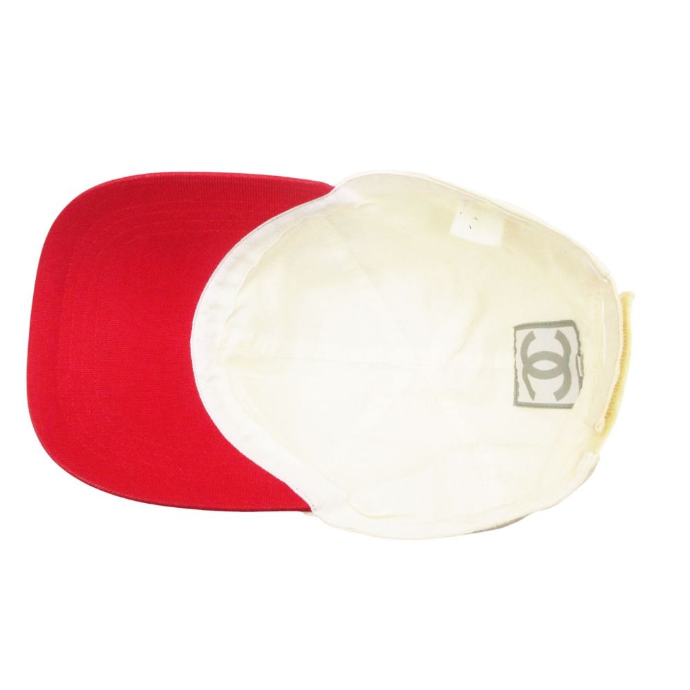 Chanel Cap Sports CC Logo Hat Piping White — view 6