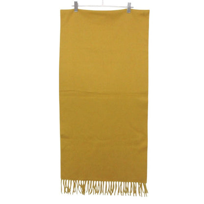 Chanel Scarf Logo Embroidery Fringe Large Format Yellow — view 2