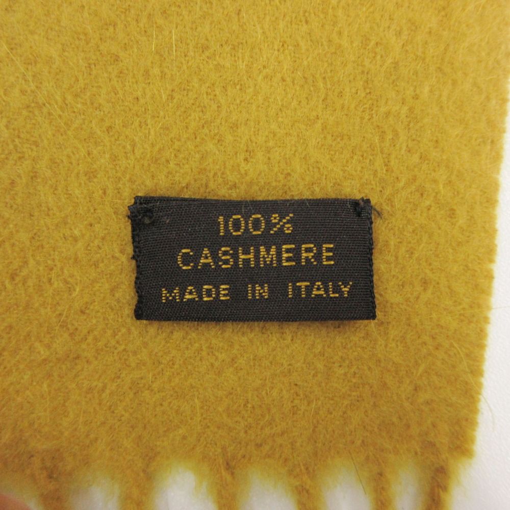 Chanel Scarf Logo Embroidery Fringe Large Format Yellow — view 8