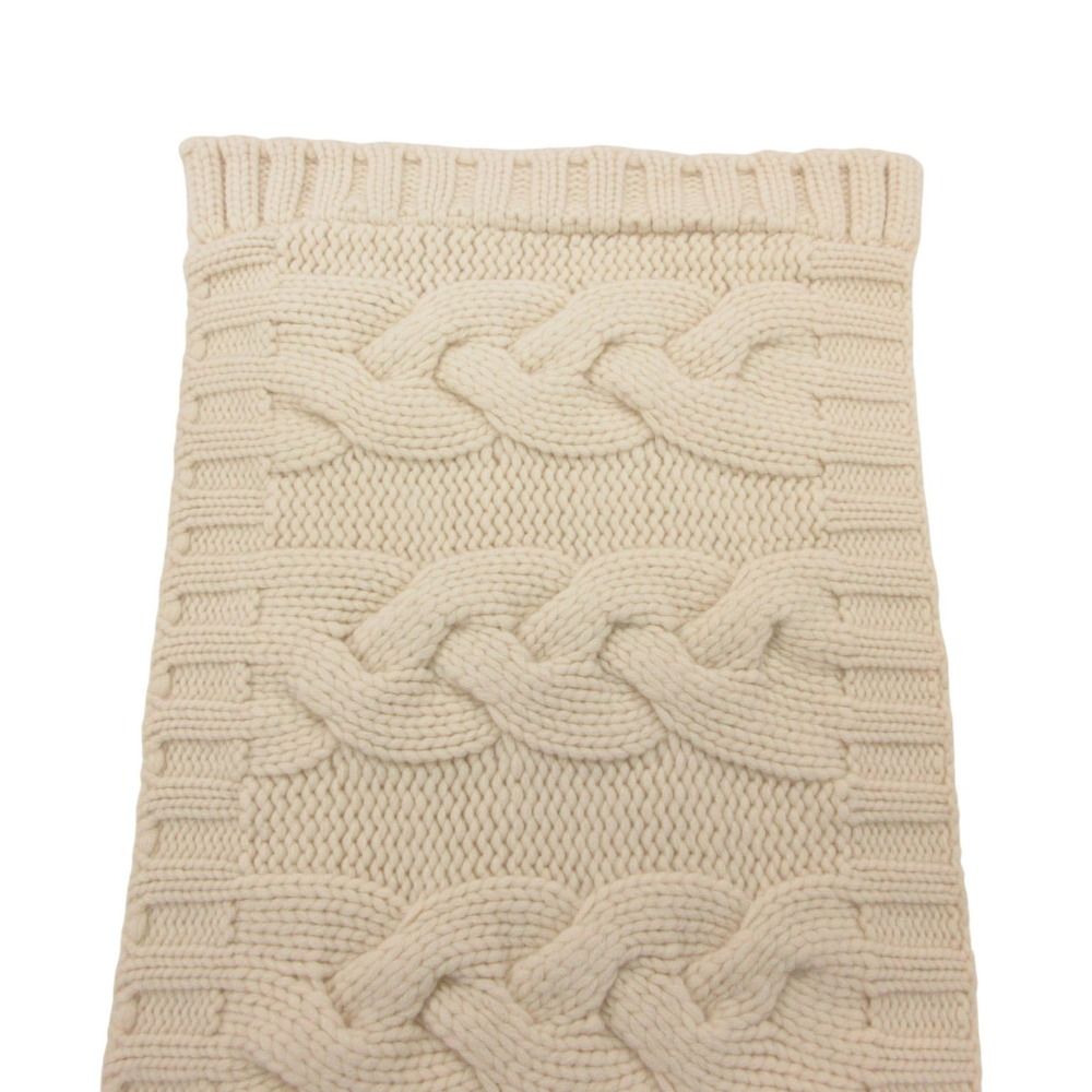 Chanel Scarf CC Logo Cashmere Knit Manknit White Sweater — view 7
