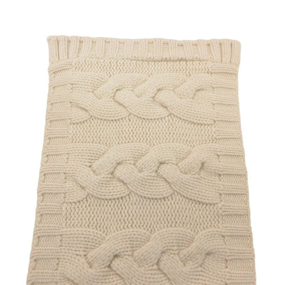 Chanel Scarf CC Logo Cashmere Knit Manknit White Sweater — view 7
