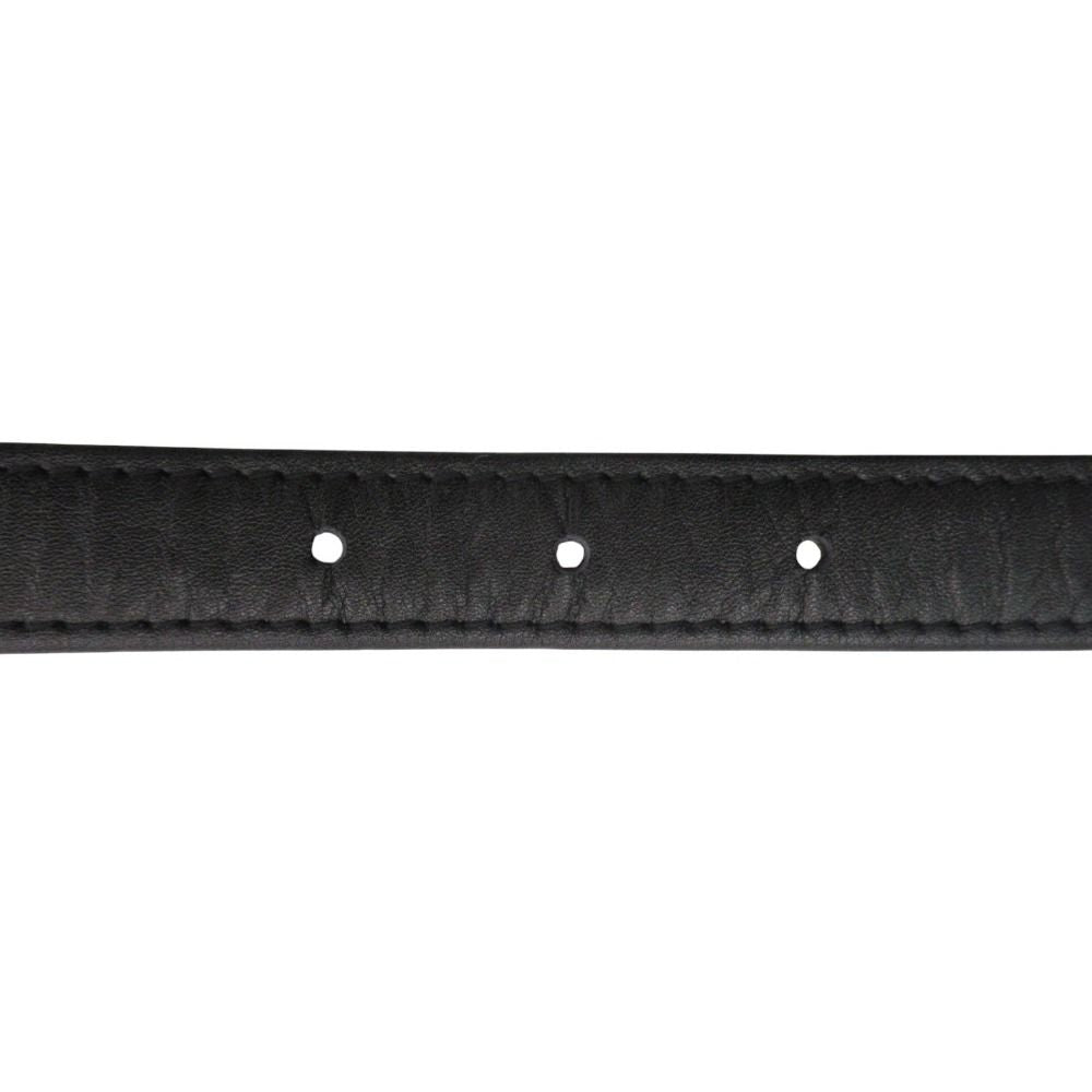 Chanel Belt Chain Buckle Leather Narrow Gold Black — view 5
