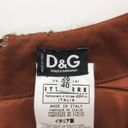 Dolce & Gabbana D&G Dress Sleeveless Tweed Strikebelt Brown 40 — view 3