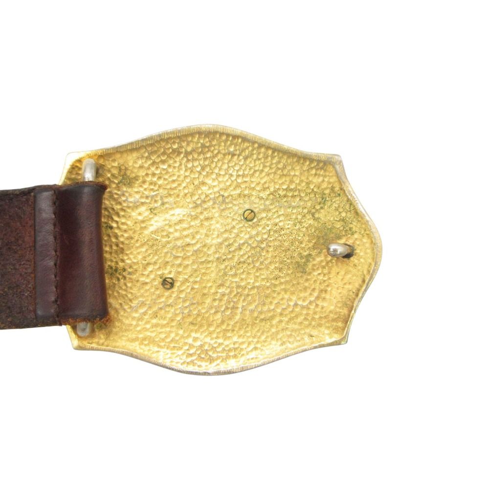Dolce & Gabbana Belt Buckle Leather Logo Brown — view 4