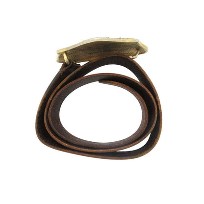 Dolce & Gabbana Belt Buckle Leather Logo Brown — view 3