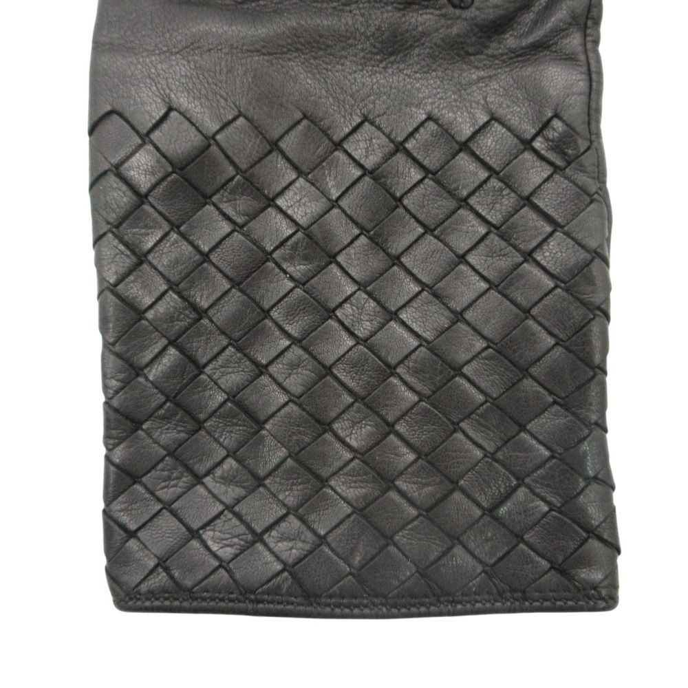 Bottega Veneta Gloves Leather Cha Black — view 3