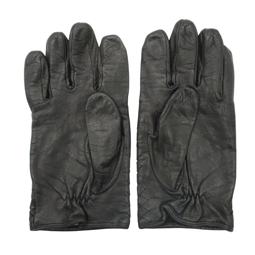 Bottega Veneta Gloves Leather Cha Black — view 2