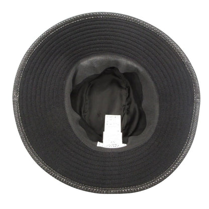 Hermes Hat Leather Trimming Bakeha Buckethat Hat Black — view 6