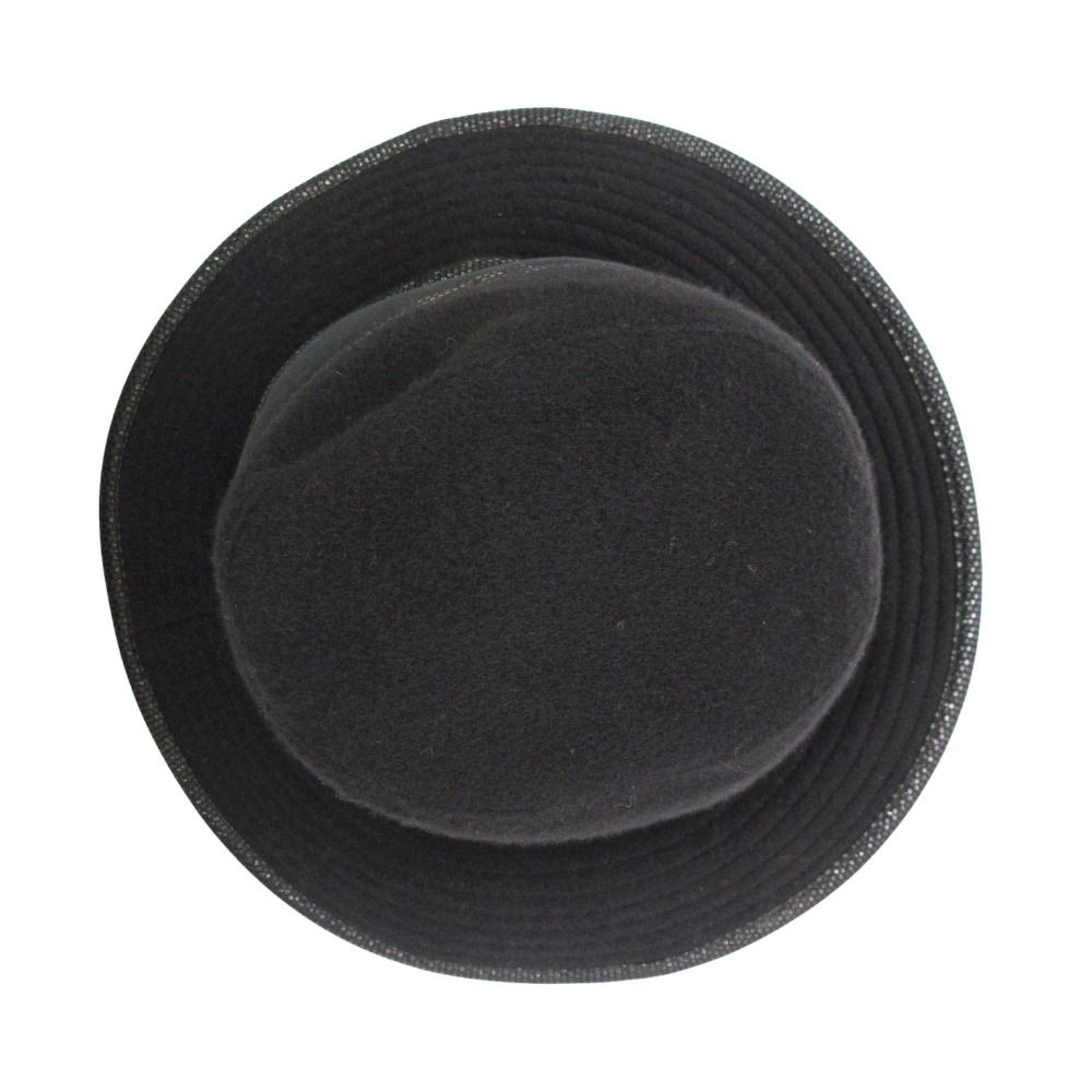 Hermes Hat Leather Trimming Bakeha Buckethat Hat Black — view 5