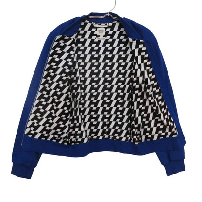 Hermes Jacket Bomber Shaw-g Length Logo Lining Zip Outer Blue — view 3