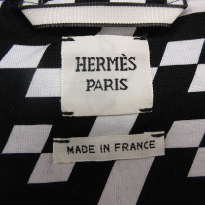 Hermes Jacket Bomber Shaw-g Length Logo Lining Zip Outer Blue — view 4