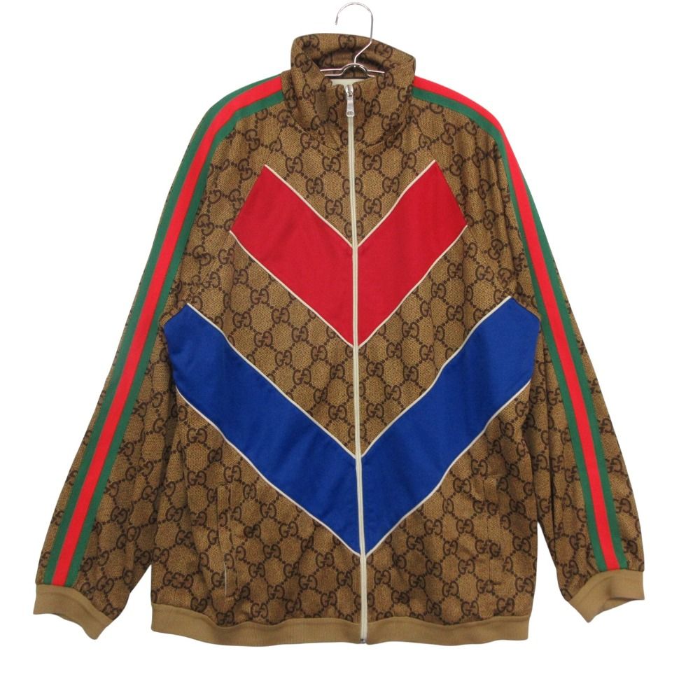 Gucci GG Print Trackjacket Outer Zip Brown SS Jacket