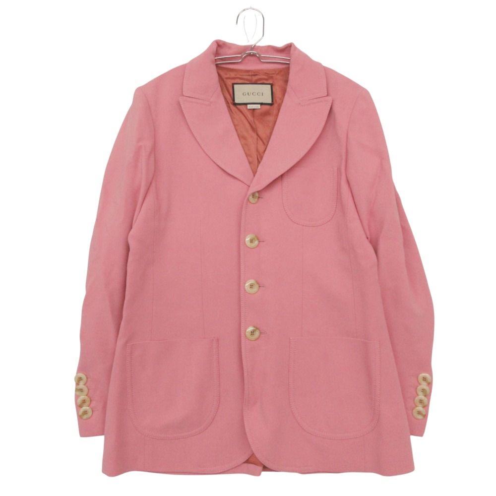 Gucci Tailored Jacket Outer Center Vent Fully Lined Pink
