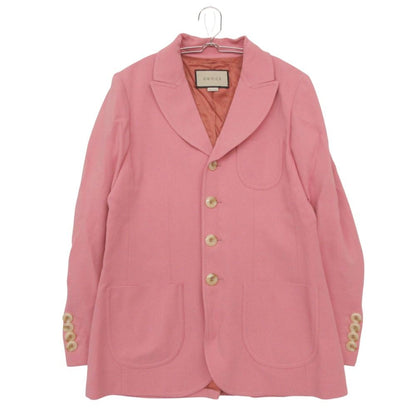 Gucci Tailored Jacket Outer Center Vent Fully Lined Pink