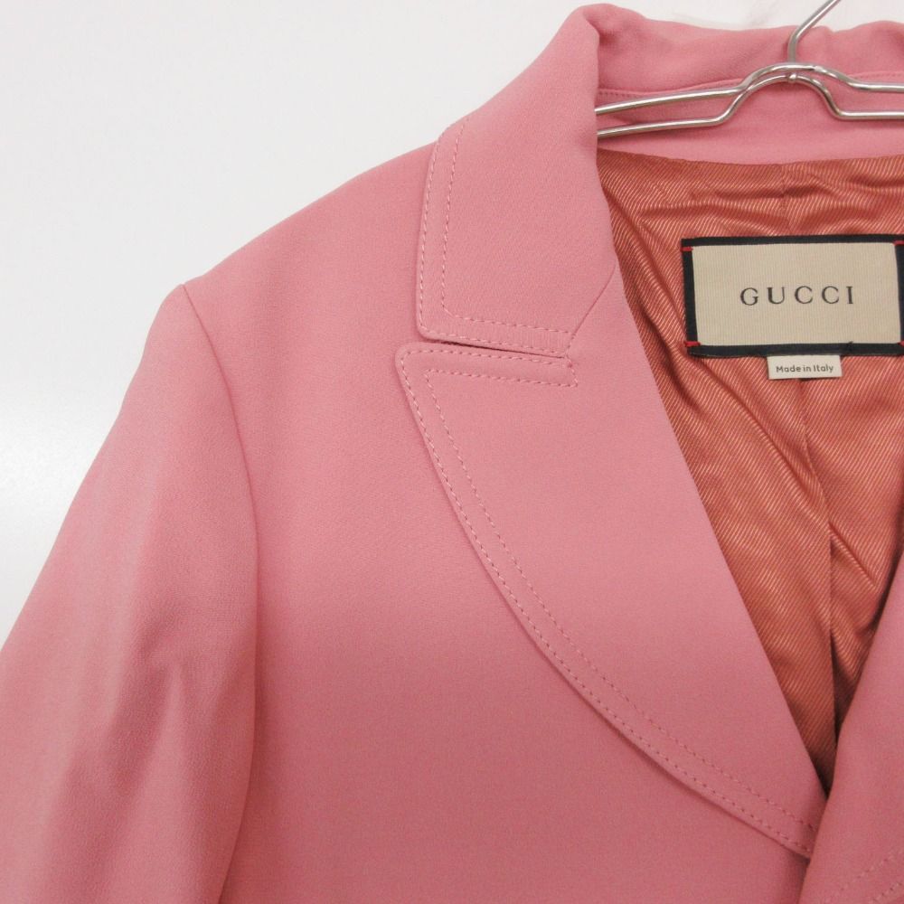 Gucci Tailored Jacket Outer Center Vent Fully Lined Pink — view 4