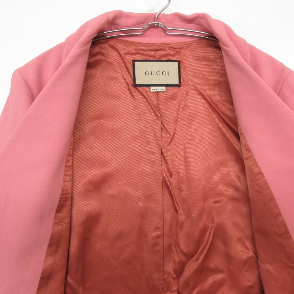Gucci Tailored Jacket Outer Center Vent Fully Lined Pink — view 7