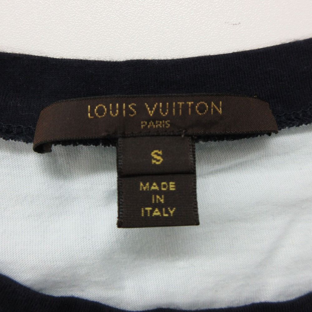 Louis Vuitton Short Sleeve T-Shirt Flower Print Top Cotton Lightblue SS — view 3