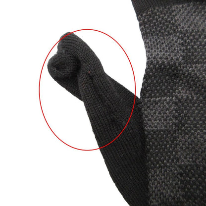 Louis Vuitton Gloves Petit Damier Graphite Logo Black — view 6