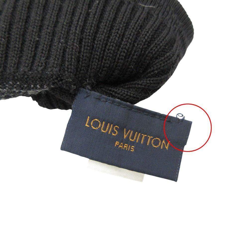 Louis Vuitton Gloves Petit Damier Graphite Logo Black — view 4