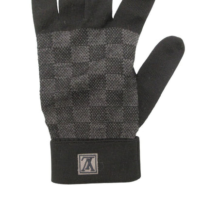 Louis Vuitton Gloves Petit Damier Graphite Logo Black — view 3