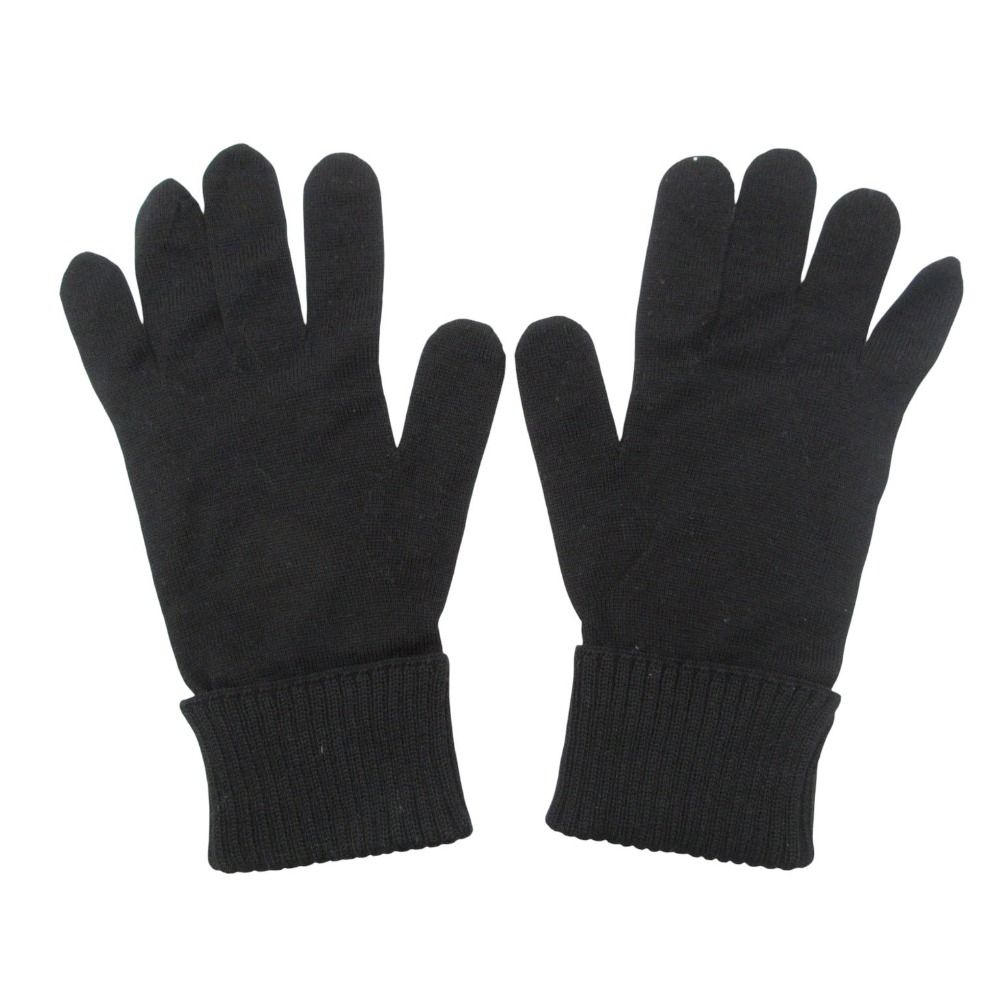 Louis Vuitton Gloves Petit Damier Graphite Logo Black — view 2