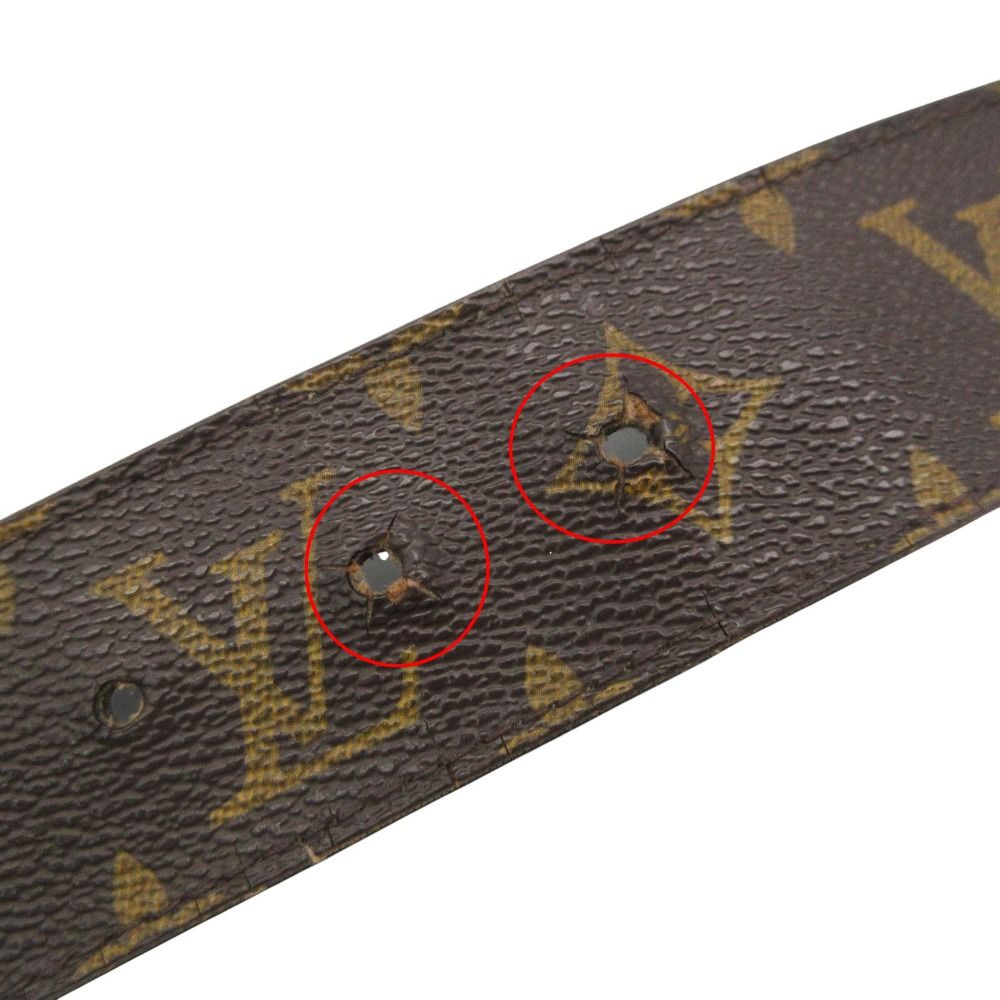 Louis Vuitton Belt Riba Sible LV Buckle Monogram Ceinture LV 80 32 Brown — view 6