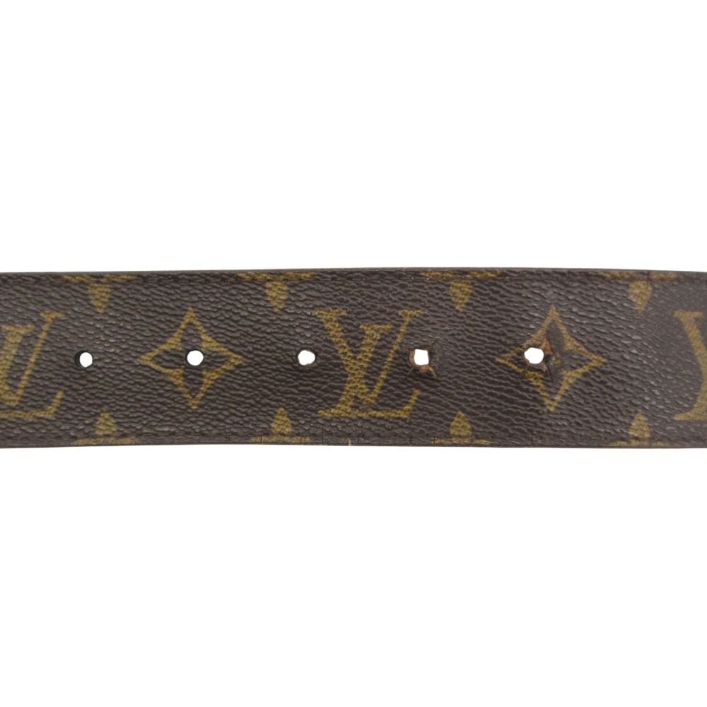 Louis Vuitton Belt Riba Sible LV Buckle Monogram Ceinture LV 80 32 Brown — view 5