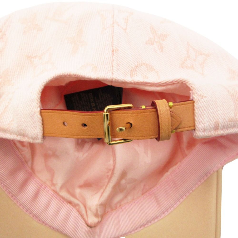 Louis Vuitton Cap Be My Cap Monogram Jacquard Denim Pink — view 7