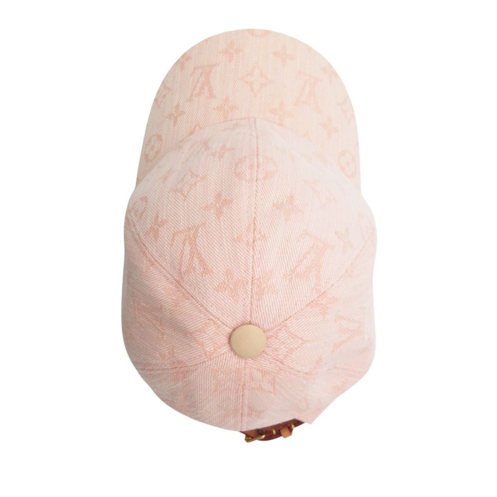 Louis Vuitton Cap Be My Cap Monogram Jacquard Denim Pink — view 5
