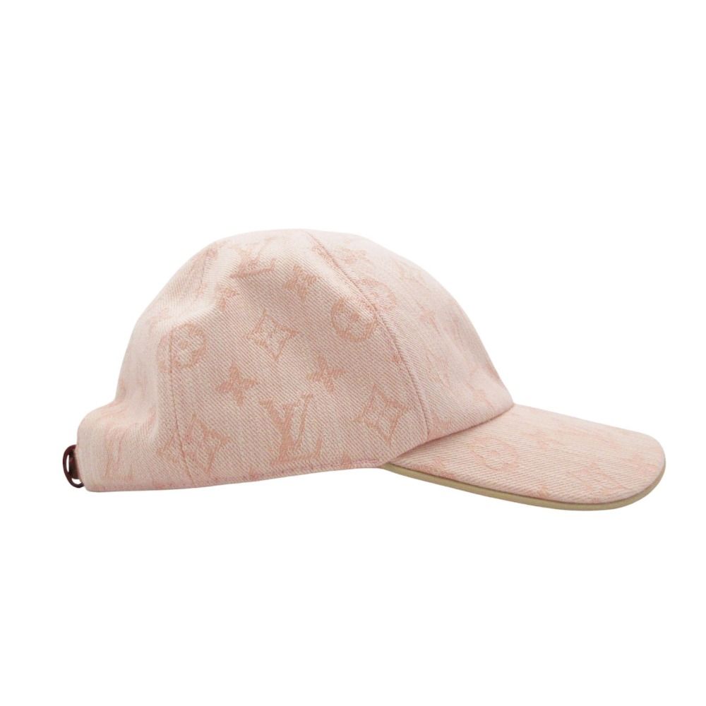 Louis Vuitton Cap Be My Cap Monogram Jacquard Denim Pink — view 3